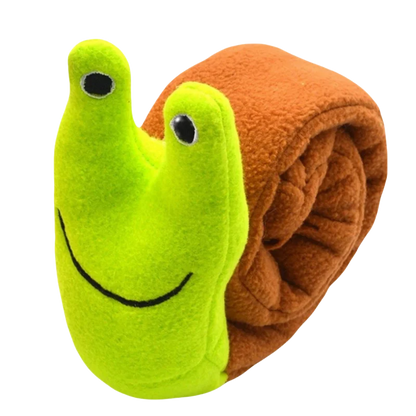Dog Puzzle Feeder Plush Toy – Durable Snail-Shaped Interactive Pet Toy