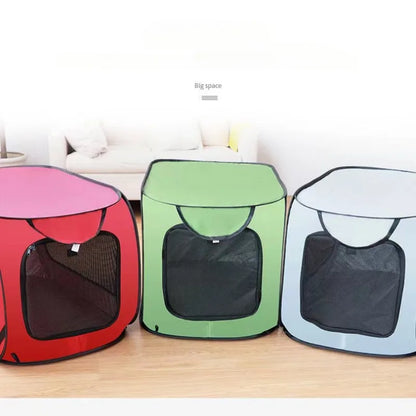 Waterproof Pet Travel Crate – Foldable Oxford Cloth Dog Carrier for Indoor & Outdoor Use