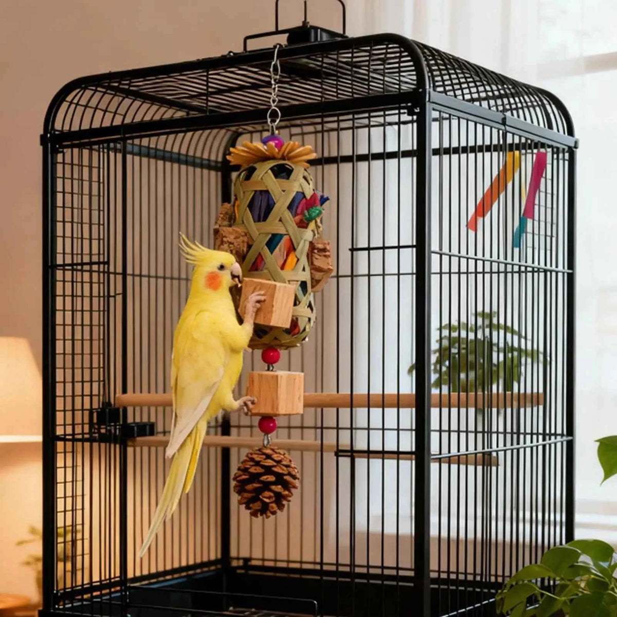 Parrot Toys For aging Chew Pet Supplies Colorful Husk Parrot Toys for Mental Play Training Indoor Finches Lovebirds African Grey