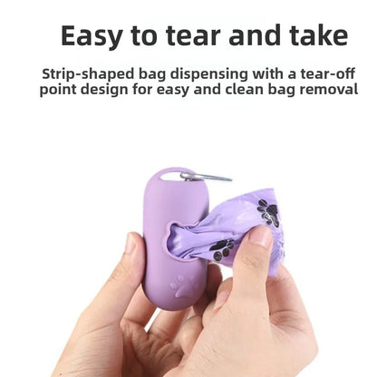 Portable Pet Waste Bag Holder – Silicone Dog Garbage Bag Dispenser with Clip
