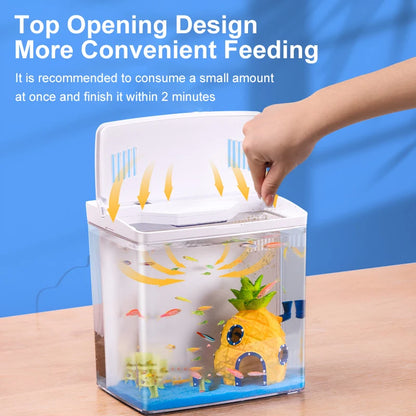 Desktop Goldfish Tank – Mini Aquarium with Back Filter Circulation System