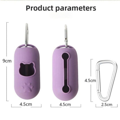 Portable Pet Waste Bag Holder – Silicone Dog Garbage Bag Dispenser with Clip