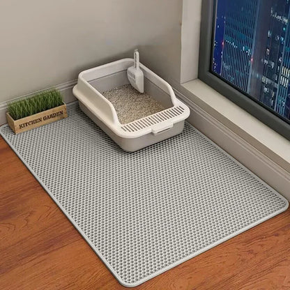 90CMX60CM Cat Litter Mat Waterproof Double Layer Pet Litter Box Mat Pet Toilet Cat Mat Nonslip Sand Cat Washable Mat Pet Clean