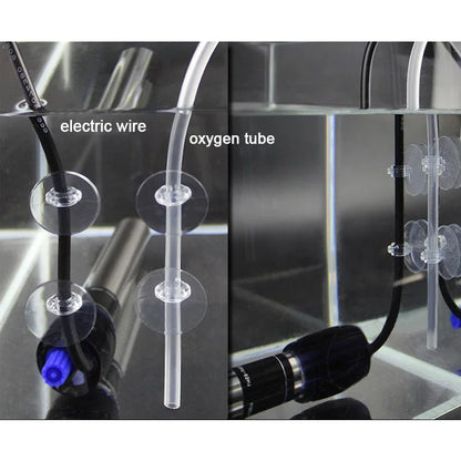 10pcs Transparent Aquarium Suction Cup Holder Fish Tank Sucker for 4/6mm Air Line Pipe Tube Fixed Wire Holder Oxygen Pump Clamp