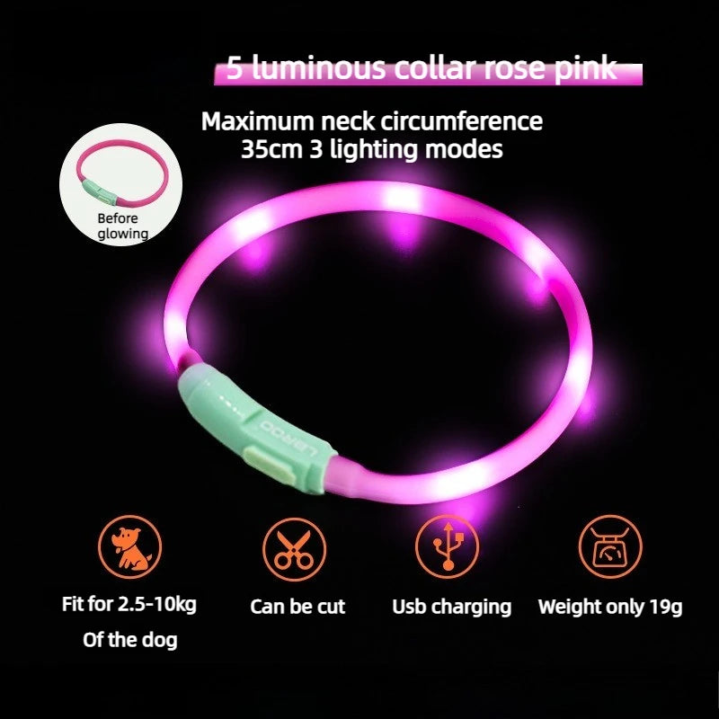 LED Dog Walking Pendant – Waterproof Night Safety Light for Pets