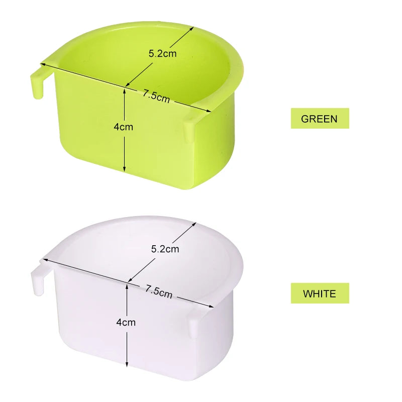 New 2pcs Bird Food Feeding Dish Easy to Install Bird Cage Feeder Bowl for Small Animals Budgie Parrot Parakeets Lovebirds