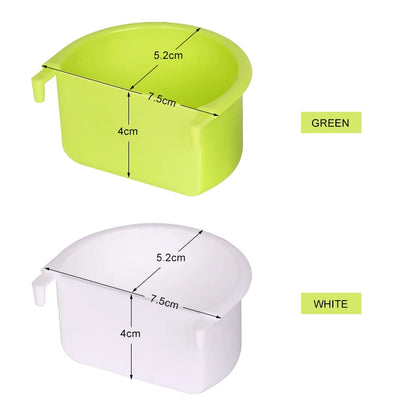 New 2pcs Bird Food Feeding Dish Easy to Install Bird Cage Feeder Bowl for Small Animals Budgie Parrot Parakeets Lovebirds