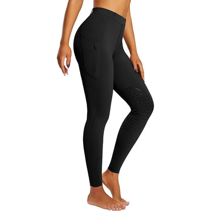 Summer Horse Rinding Pants with Pockets Silicone Anti-slip Slim Equestrian Breeches Breathable Horse Riding Clothes for Women