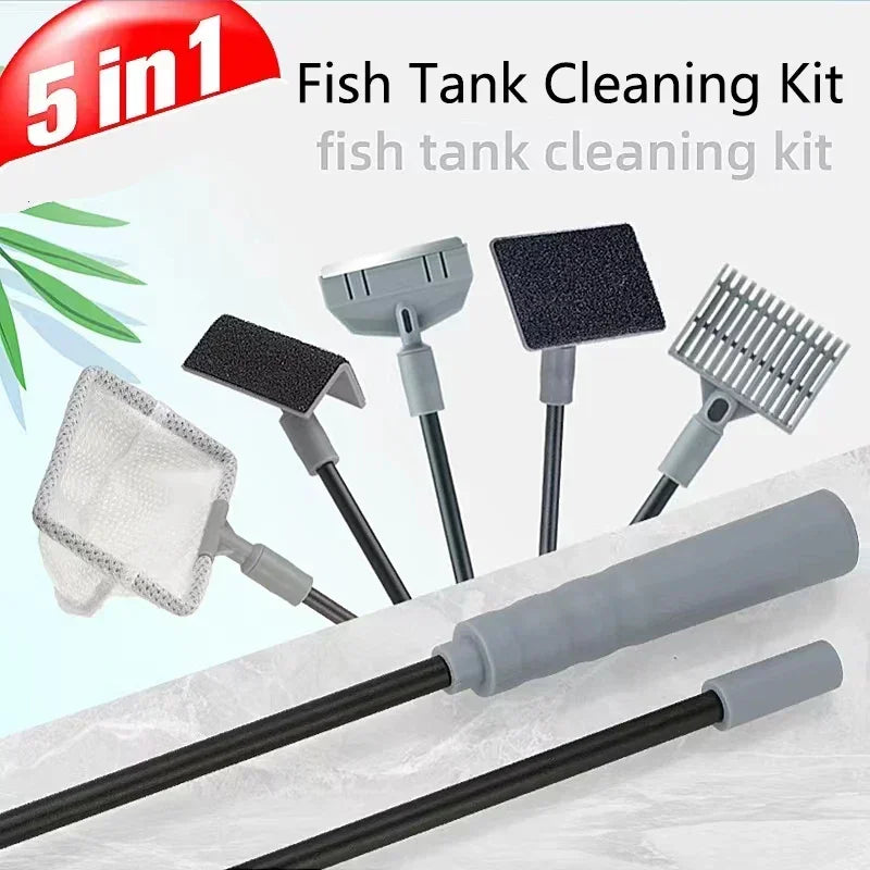 Fish Tank Maintenance Kit – Aquarium Net, Scraper & Cleaning Sponge Set