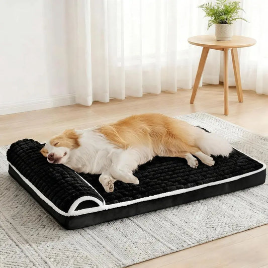 XL Dog Bed with Washable Cover – Comfortable Waterproof Orthopedic Pet Bed