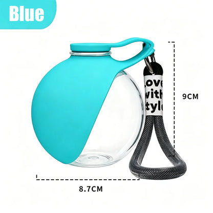 Travel Pet Water Bottle – 2-in-1 Dog Drinking Bottle with Hook & Collapsible Bowl