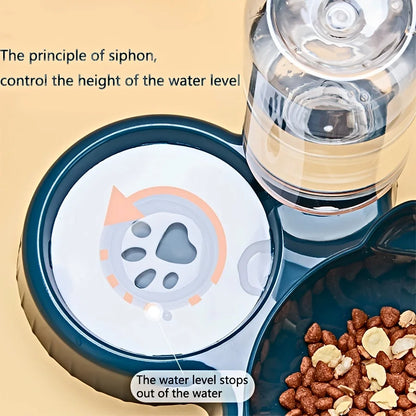 Tilted Cat Bowl & Water Feeder Set – 3-in-1 Neck Protection Feeding Station