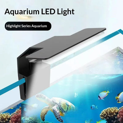LED Aquarium Clip Light, Waterproof Energy Super Bright Fish Tank Lamp Bracket for Aquatic Landscape Decor