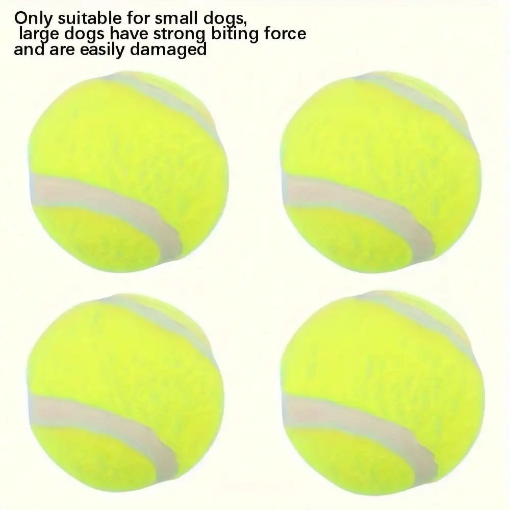 Durable Rubber Fetch Balls for Dogs – 4-Pack Interactive Tennis Toys