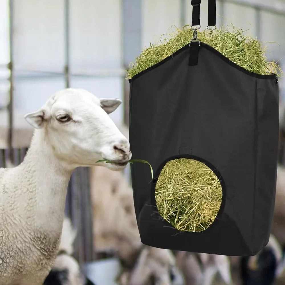 Animal Hay Bag – Adjustable Opening Slow Feeder for Small & Large Livestock