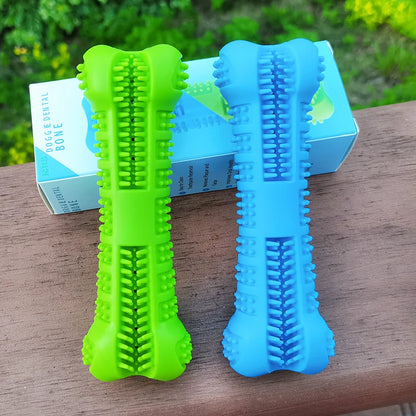 Rubber Dog Toothbrush Toy – Interactive Treat Ball for Chewing & Dental Care
