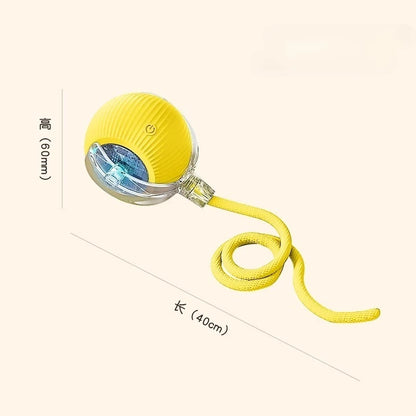 Smart Electric Cat Toy – Rolling Ball with Long Tail for Indoor Cats
