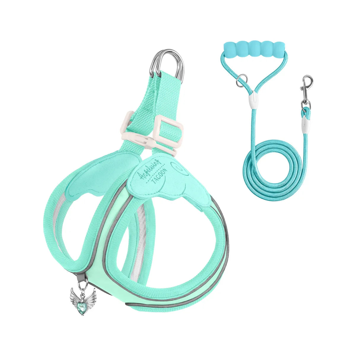 Reflective Adjustable Cat & Dog Harness – Lightweight Outdoor Walking Vest with Leash