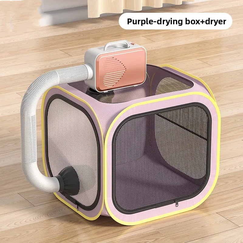Pet Drying Box Cat Bath Blow Anti-escape Artifact for Puppies and Dogs Blow Drying Bag Household Water Dryer Portable Cat Cage