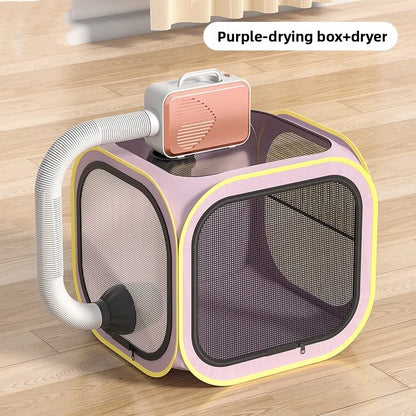 Pet Drying Box Cat Bath Blow Anti-escape Artifact for Puppies and Dogs Blow Drying Bag Household Water Dryer Portable Cat Cage