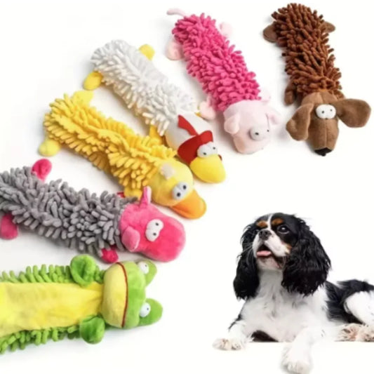 Animal-Shaped Dog Toy – Squeaky Plush Chew Toy for Puppies & Small Breeds