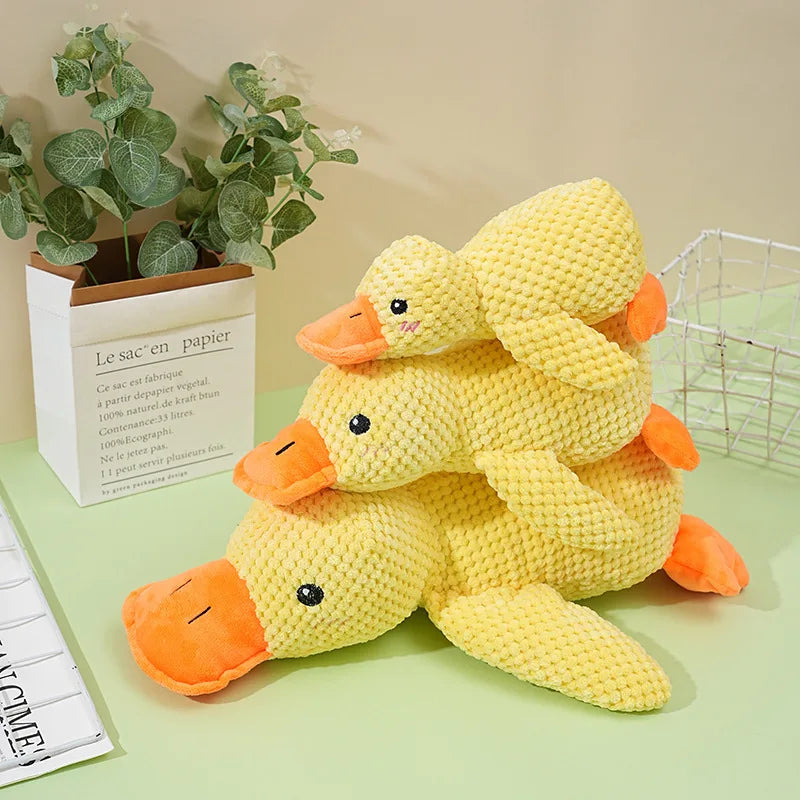 Squeaky Plush Duck Toy for Dogs – Teeth Grinding & Stress Relief Companion Toy