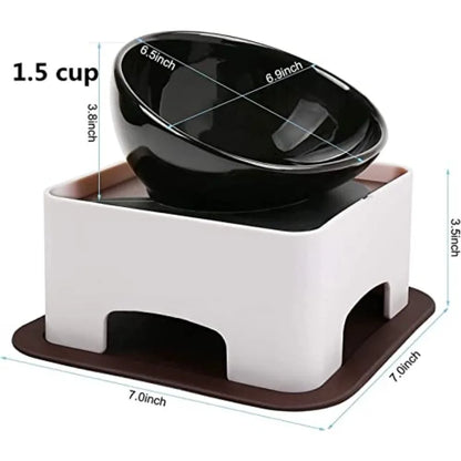 Non-Slip Ceramic Dog Bowl – Wide Mouth Feeding Dish for Small Breeds
