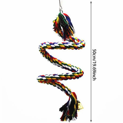 Bird Training Toy Set – 1/8PCS Wooden Swing & Chew Toys for Parrots