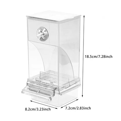 Acrylic Bird Food Container – No-Mess Feeder for Parrots & Small Birds
