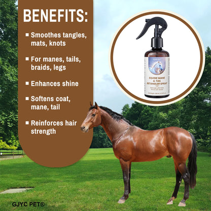 Conditioning Horse Grooming Spray – 200ml Mane & Tail Detangler with Shine Formula