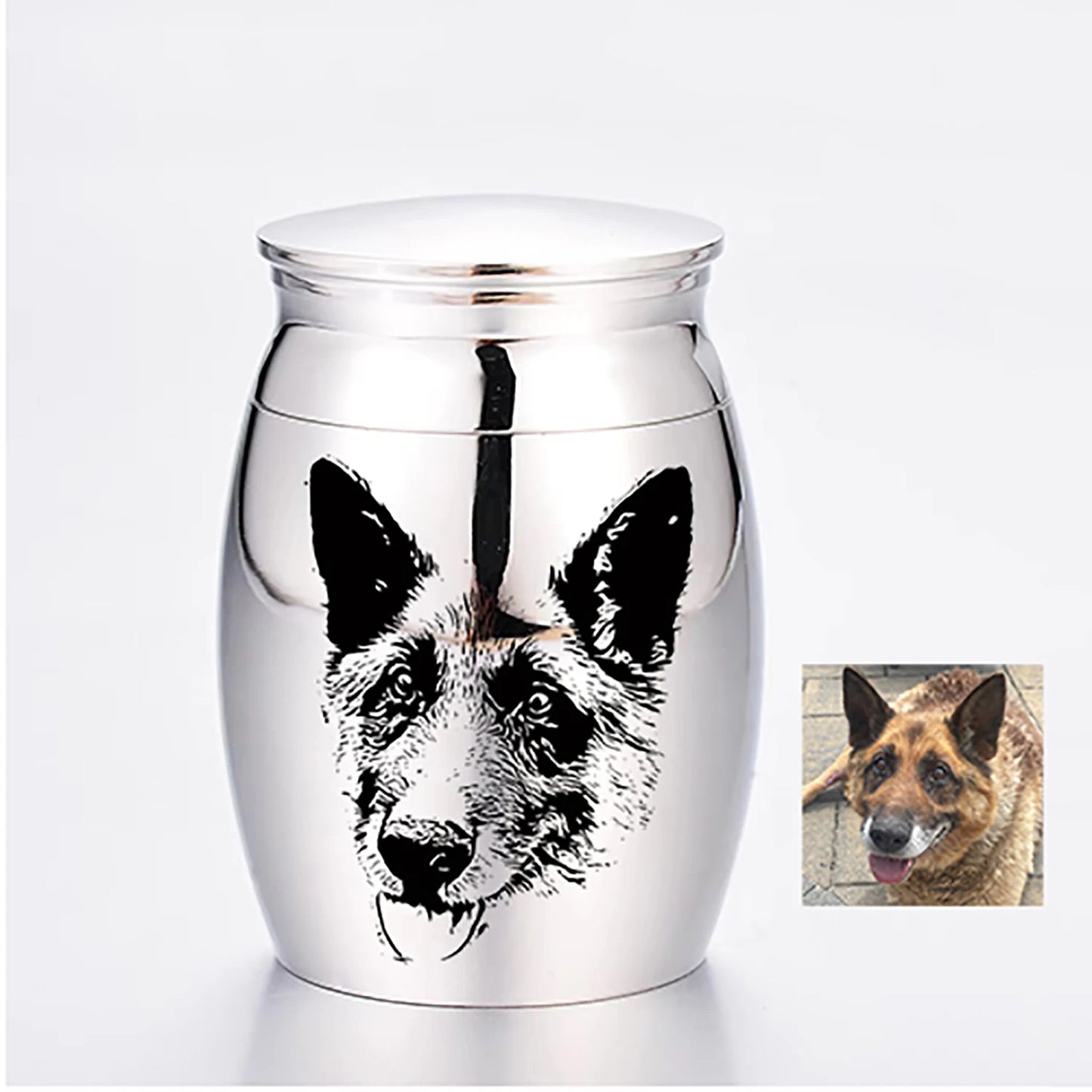 Stainless Steel Cremation Keepsake – Custom Memorial Container for Ashes & Hair
