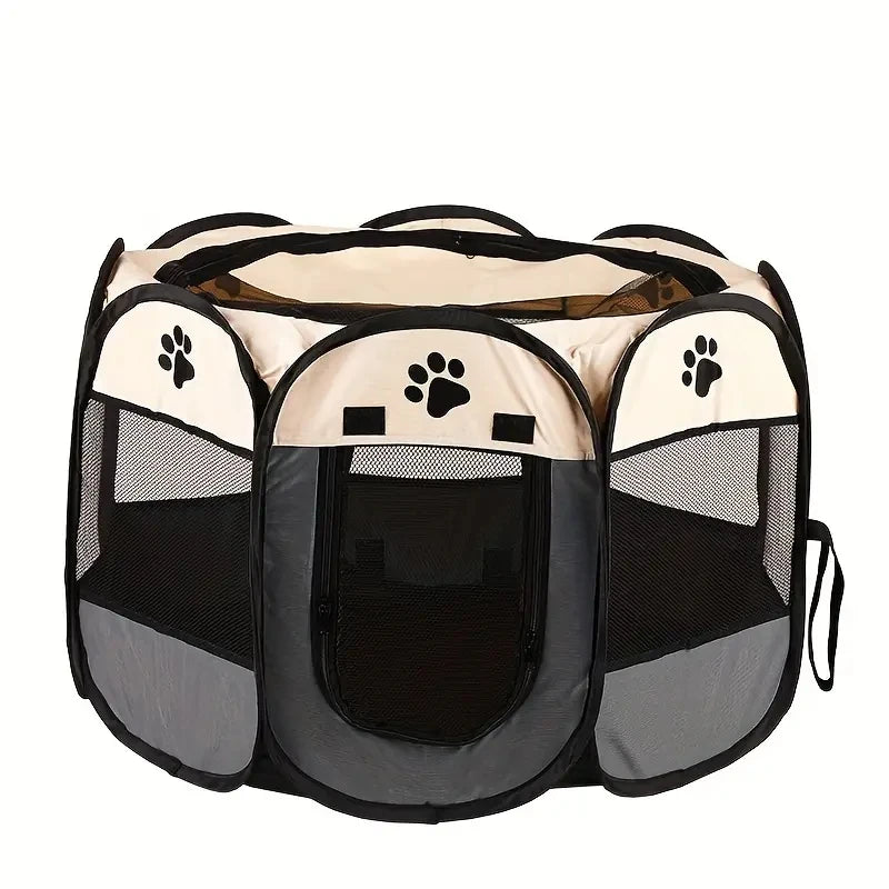 Cat maternity room octagonal pet fence Oxford cloth waterproof and scratch-resistant foldable pet tent cat nest kennel