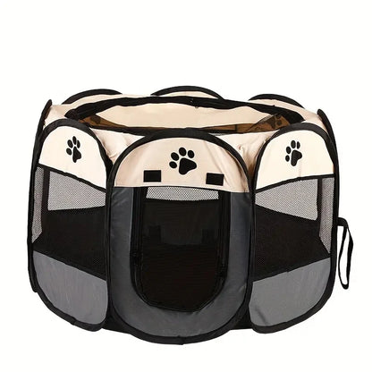 Cat maternity room octagonal pet fence Oxford cloth waterproof and scratch-resistant foldable pet tent cat nest kennel