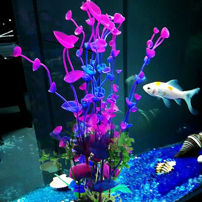 Artificial Aquarium Flower – Purple Plastic Underwater Plant for Fish Tanks