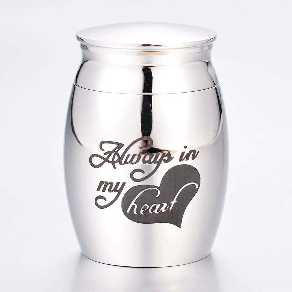 Stainless Steel Cremation Keepsake – Custom Memorial Container for Ashes & Hair
