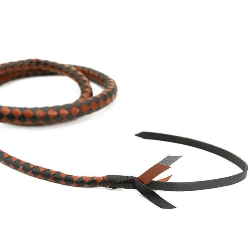 240CM Genuine Leather Horse Riding Whip Bull Whip Cowhide for Western Style Horse Training And Performance