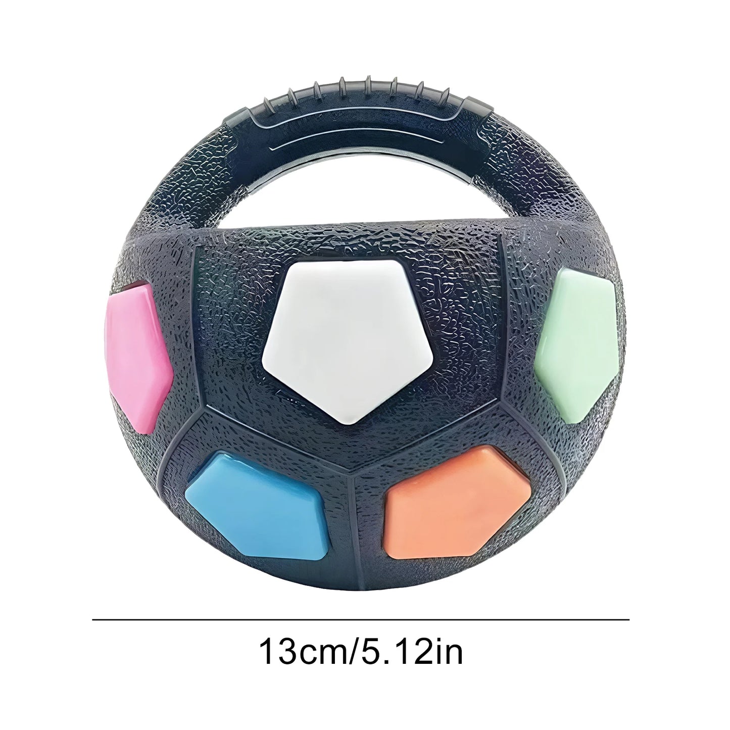 Durable Dog Ball Toy – Easy-Grip Rubber Football for Chewing & Interactive Play