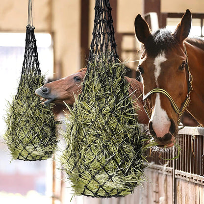 Horse Hay Feeder Net – Slow Feeding Haylage Bag for Stable & Trailer Use