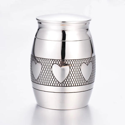 Stainless Steel Cremation Keepsake – Custom Memorial Container for Ashes & Hair