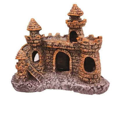 1Pcs Aquarium Creative Ornaments Simulation Resin Castle Fishbowl Retro Landscape Dodge House Fish Tank Accessories