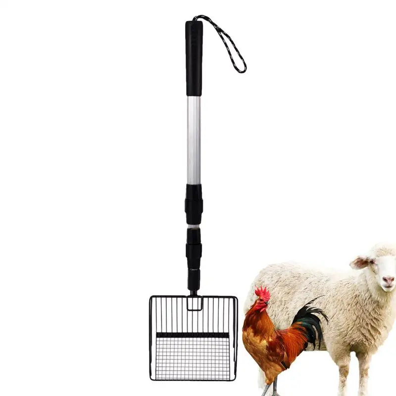 Chicken Coop Litter Sifter – Extendable Rake for Easy Waste Removal