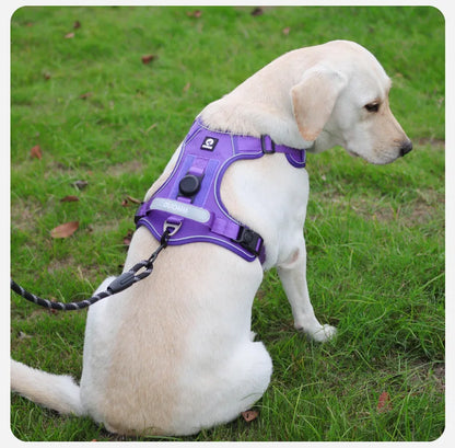 Heavy Duty No-Pull Dog Harness – Reflective Adjustable Vest for Medium & Large Dogs