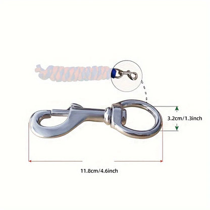 Baisher 118-Inch Heavy-Duty Cotton Lead Rope for Horses - Soft, Non-Electric, Triple-Strand Braided with Alloy Hook - Perfect fo
