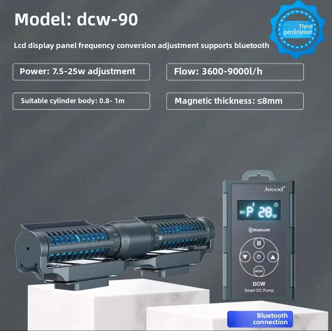 Silent Aquarium Wavemaker Pump – Jebao Jecod DCW Bluetooth Water Circulation Pump