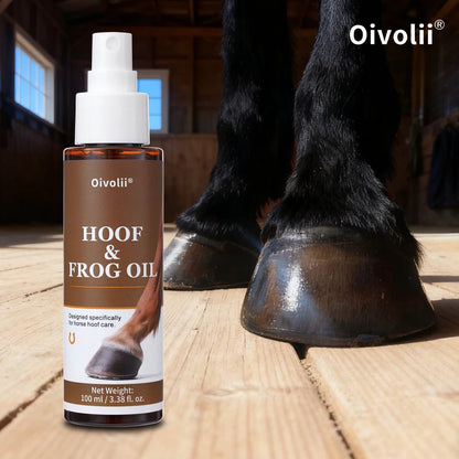 Oivolii Hoof Care Oil Spray Deep Penetrating Formula Moisturizes Dry Hooves Repairs Splits Addresses Contracted Heels for Horses