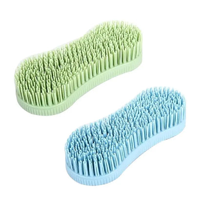 1Pcs Colorful Horse Grooming Brush Silicone Plastic Horse Accessories Hard Bristle Equestrian Massage Tool