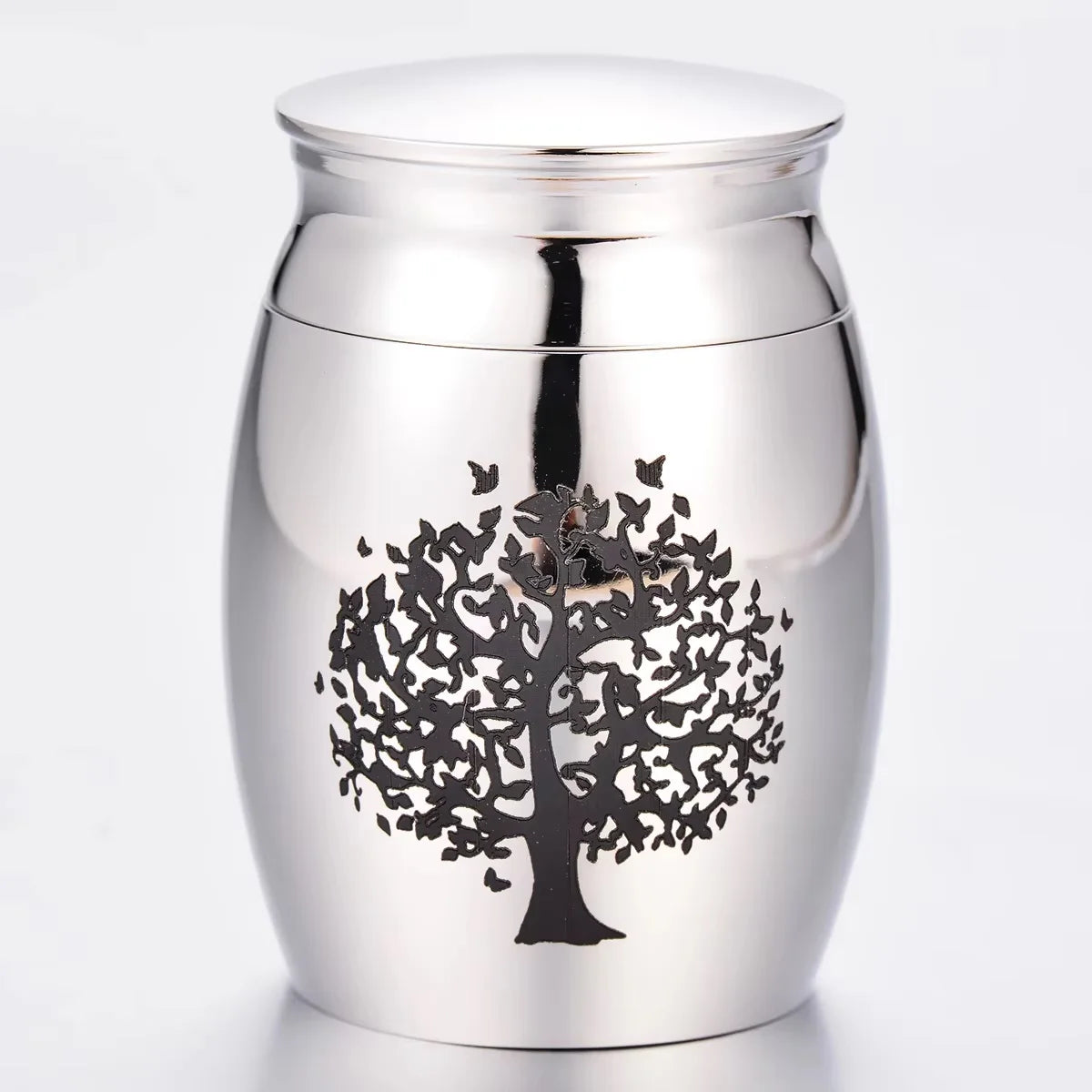 Stainless Steel Cremation Keepsake – Custom Memorial Container for Ashes & Hair