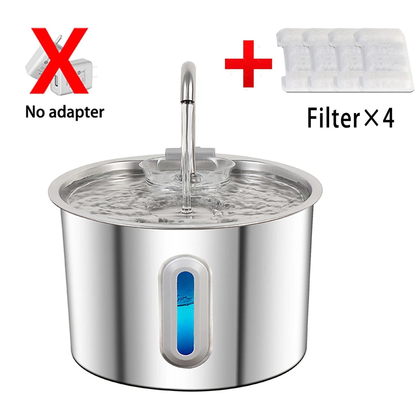Automatic Stainless Steel Cat & Dog Water Fountain – Sensor Pet Water Dispenser
