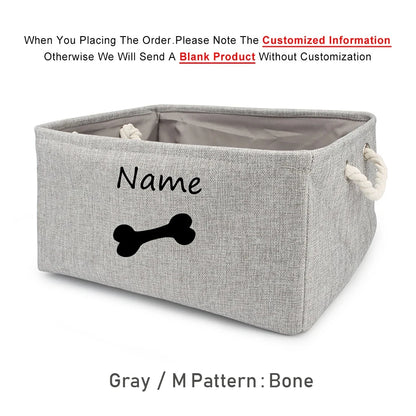 Custom Pet Storage Box – Dog Paw Basket for Toys, Clothes & Accessories