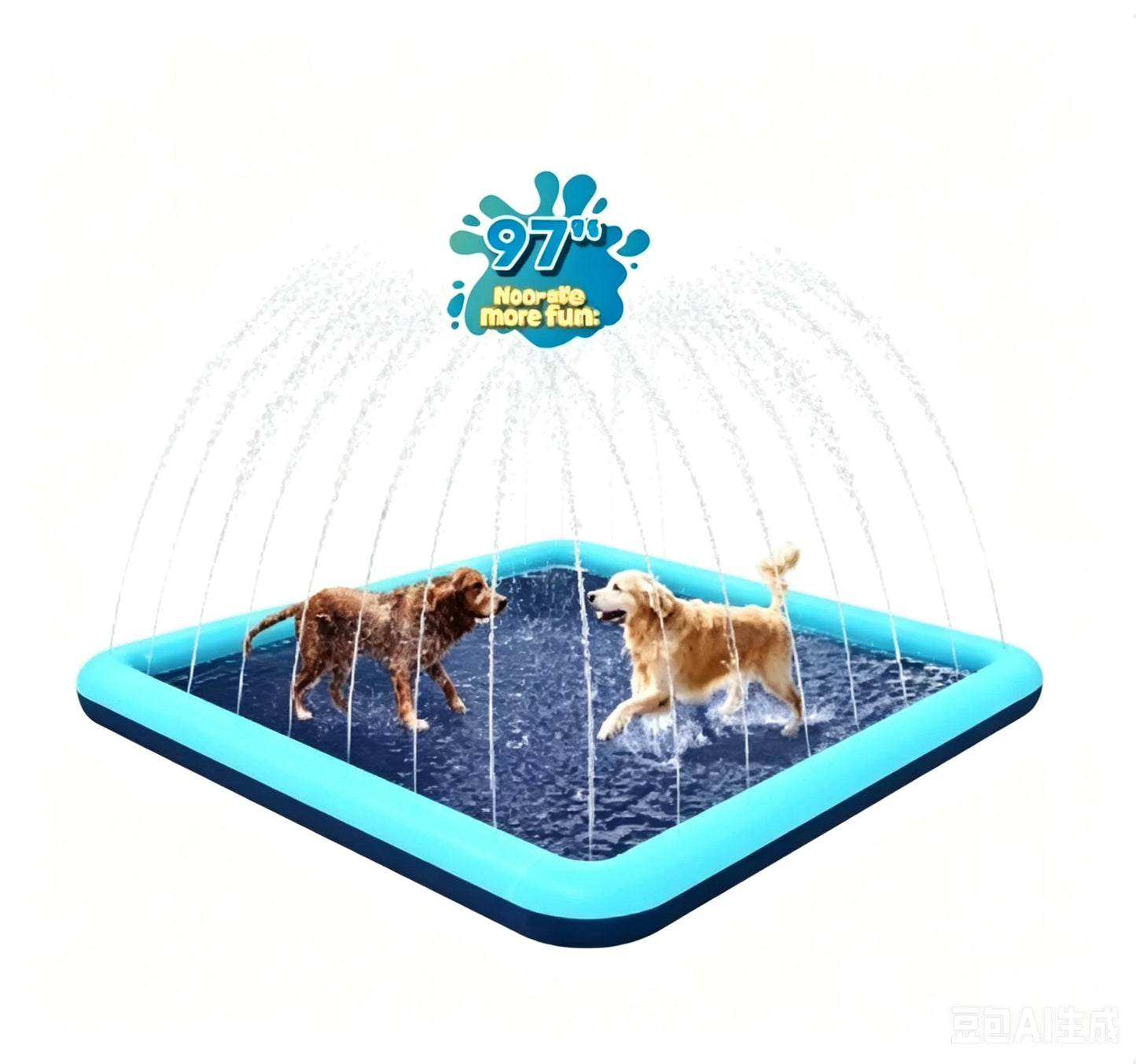 Dog Sprinkler Mat – Large Water Play Pad for Summer Cooling and Exercise